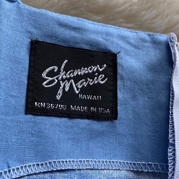 Shannon Marie square neckline Hawaiian mini dress L - Picture 11 of 12